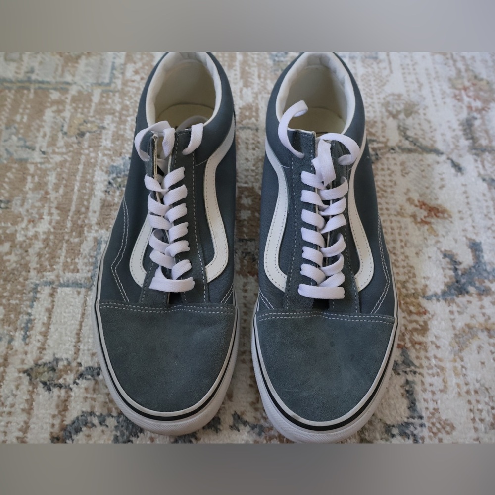Vans Men's Old Skool Skate Shoes - blue/White size 10.5